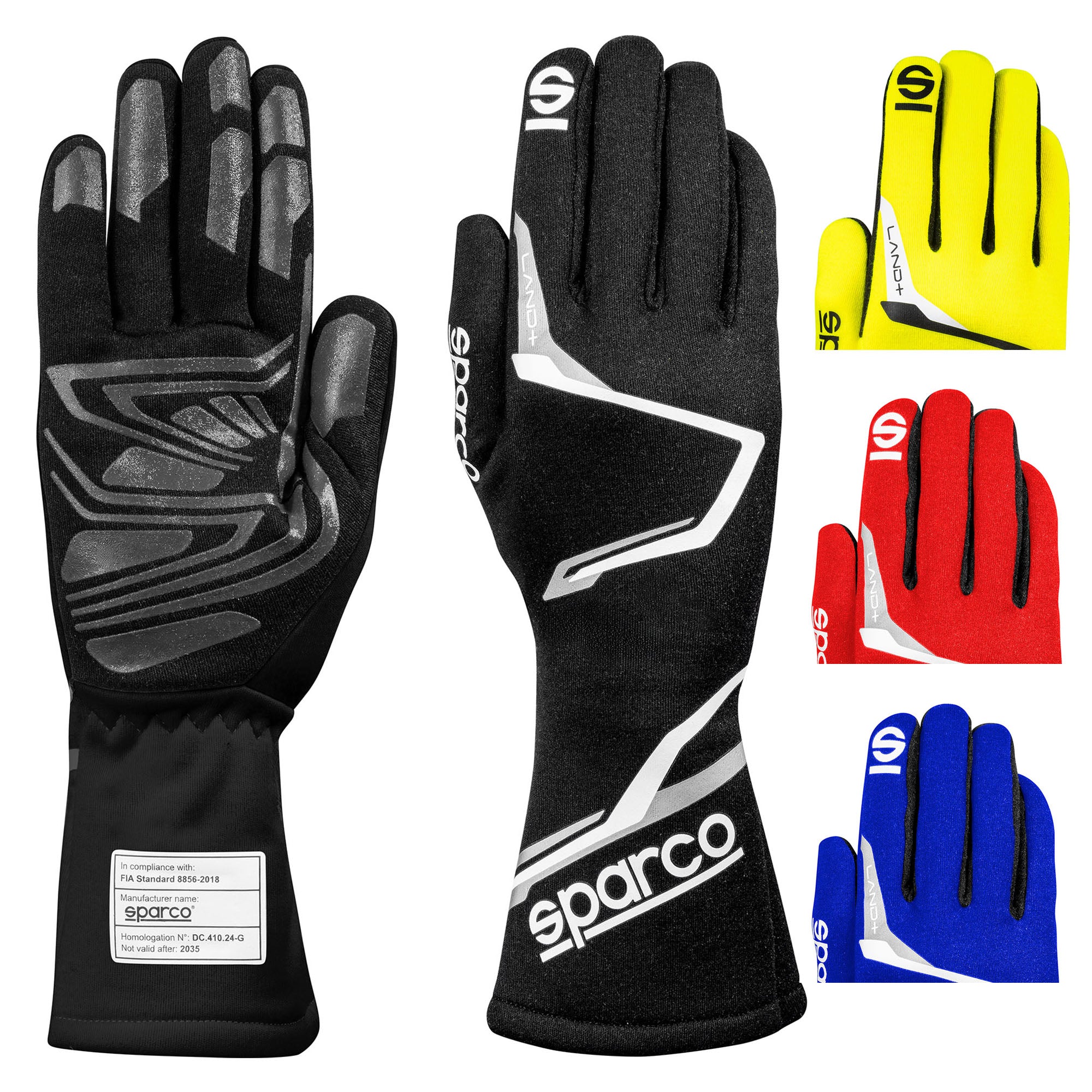001367 Sparco LAND+ PLUS Racing Driver Gloves Updated Design FIA Appro –