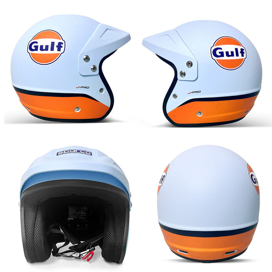Sparco J-PRO Helmet Gulf Racing Special Edition Open Face Track Day ECE 22.06