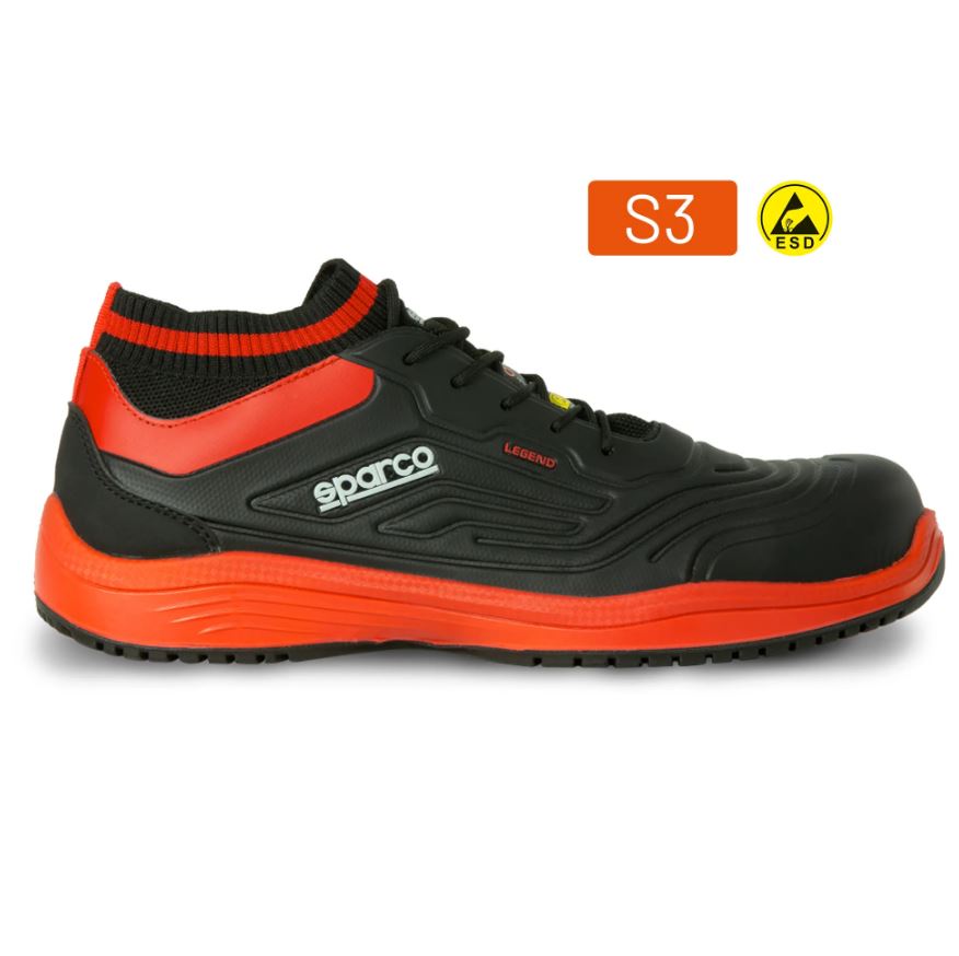 07525 Sparco LEGEND Safety Footwear Trainers ESD S3 SRC Shoes Carbon Toe Cap