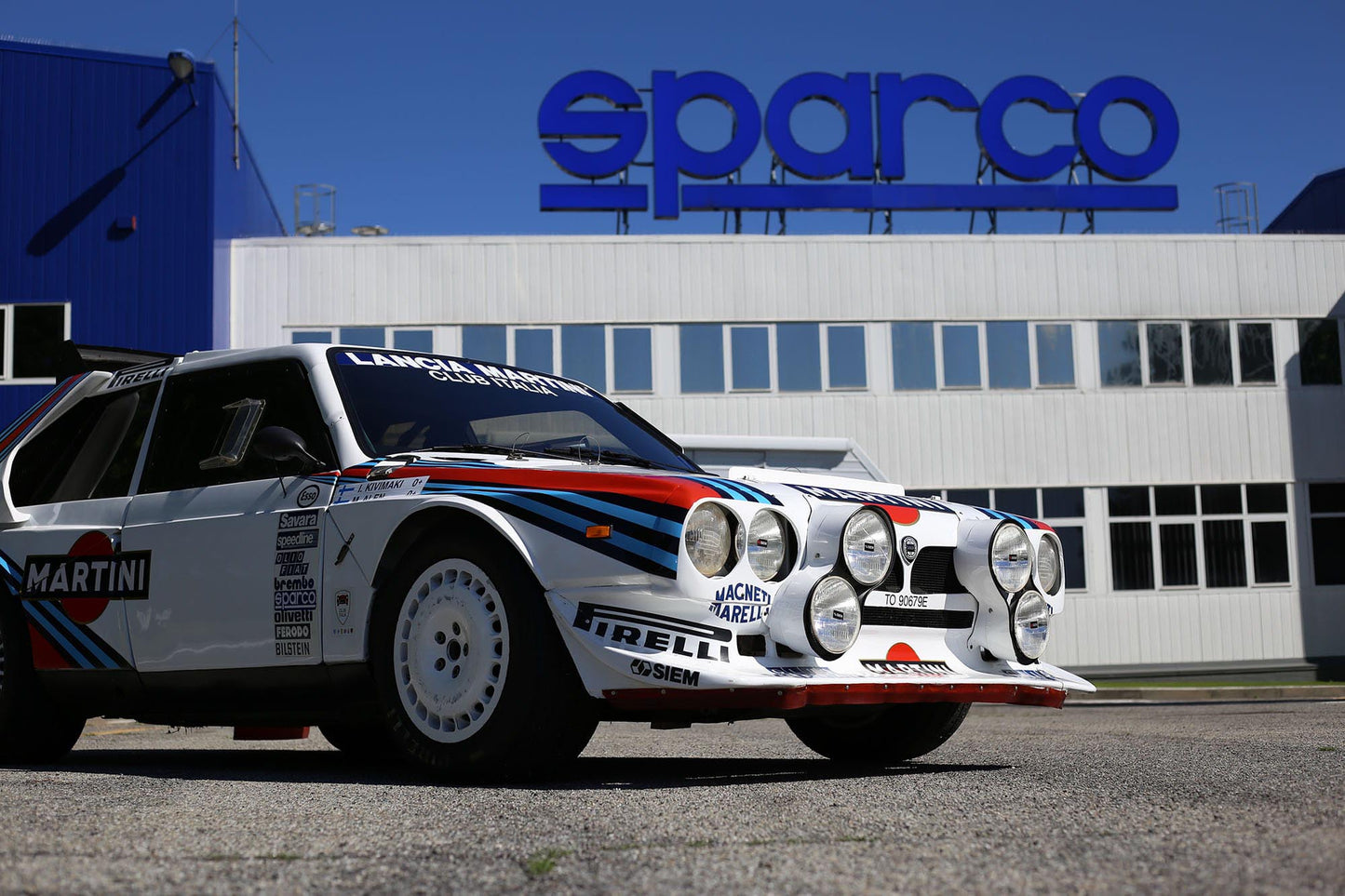 T-shirt homme 2026 Sparco Lancia Delta S4 Rally Car authentique fabriqué en Italie