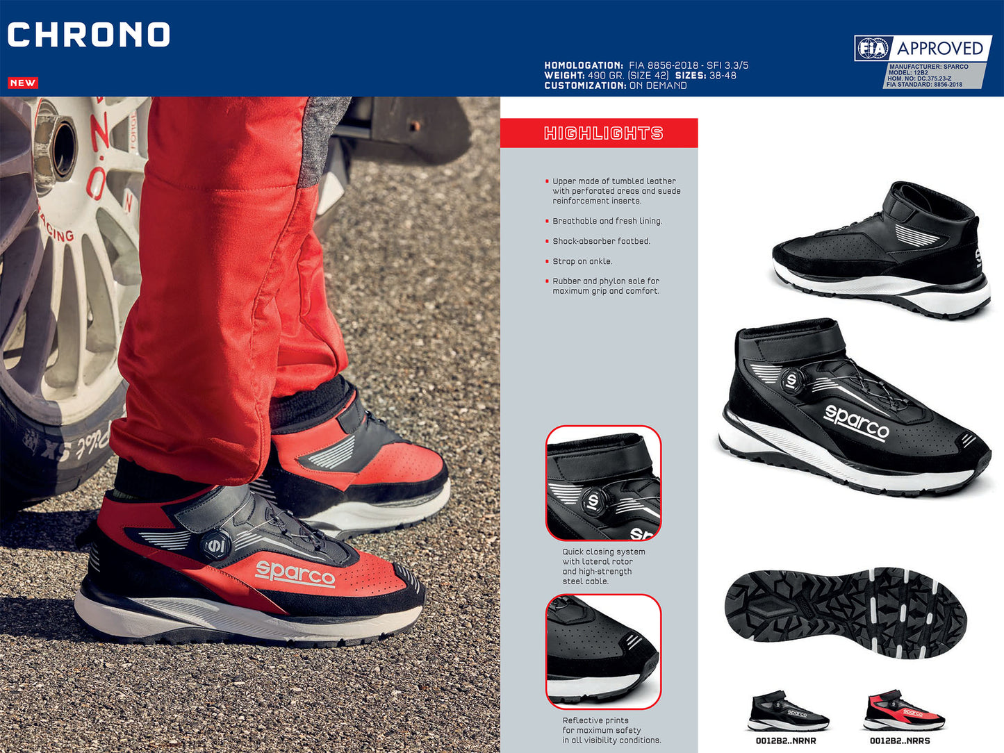 001282 Sparco PRIME R Racing Driver Boots Motorsport Fireproof FIA 8856-2018