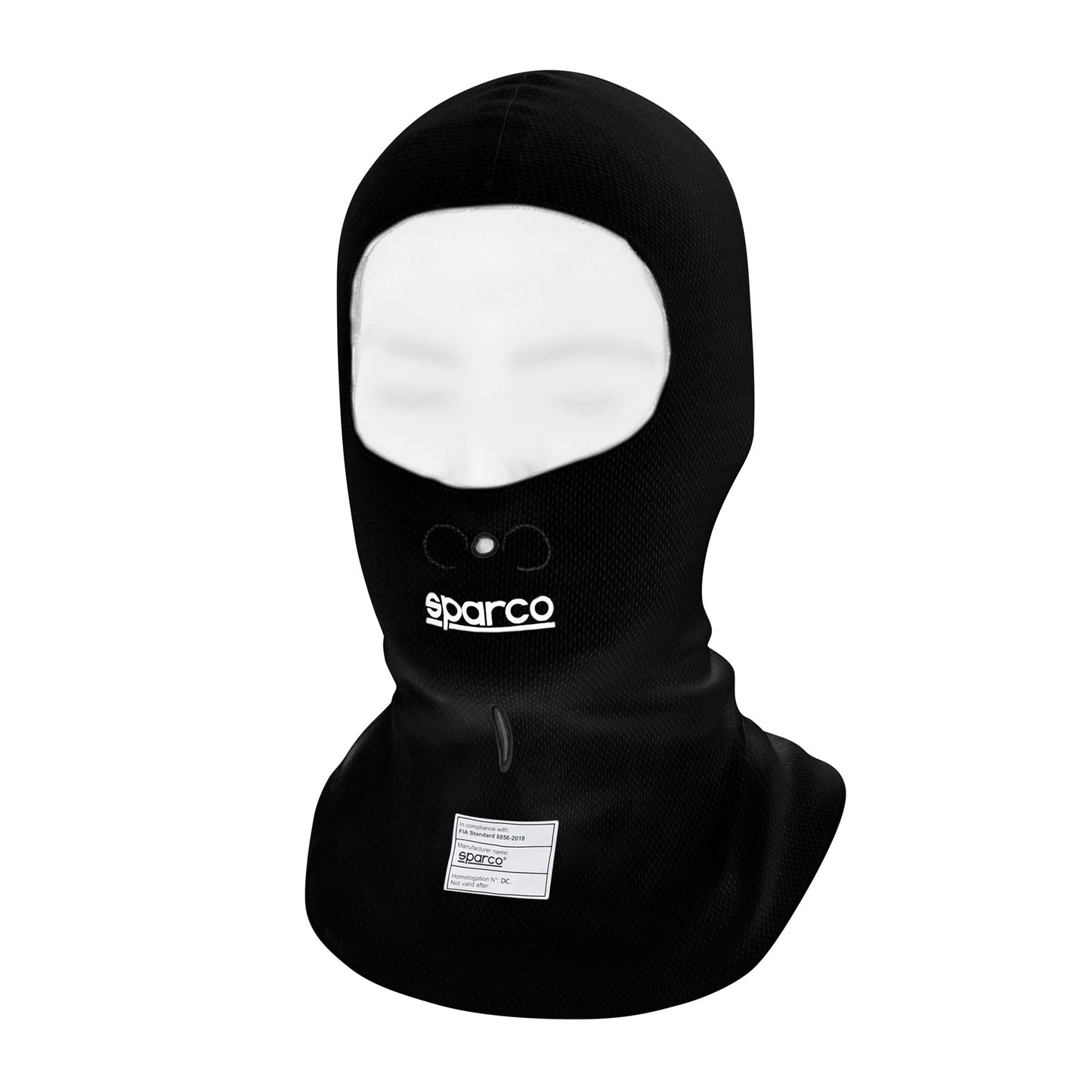 001409NR Sparco Cagoule Noire Pista Racing Sous-vêtement Ignifugé FIA 8856-2018