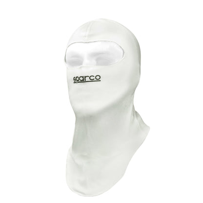 Cagoule ouverte Sparco RW-4 RW4 en tissu doux blanc (non FIA)