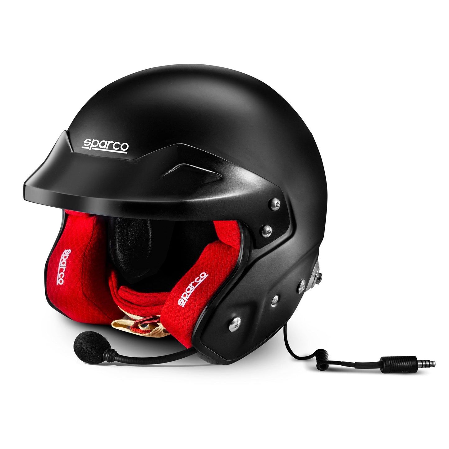 003369 Sparco RJ-I Open Face Rally Helmet with Intercom Boom FIA SNELL XS-XXL