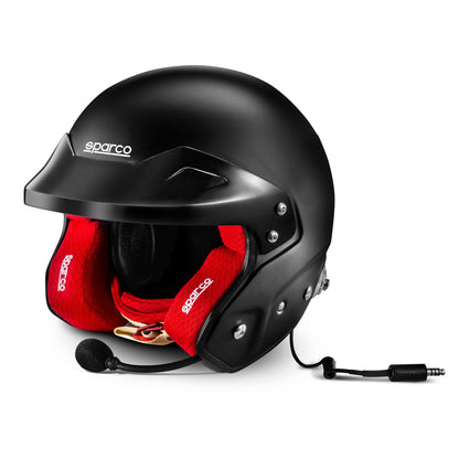 003369 Sparco RJ-I Open Face Rally Helmet with Intercom Boom FIA SNELL XS-XXL