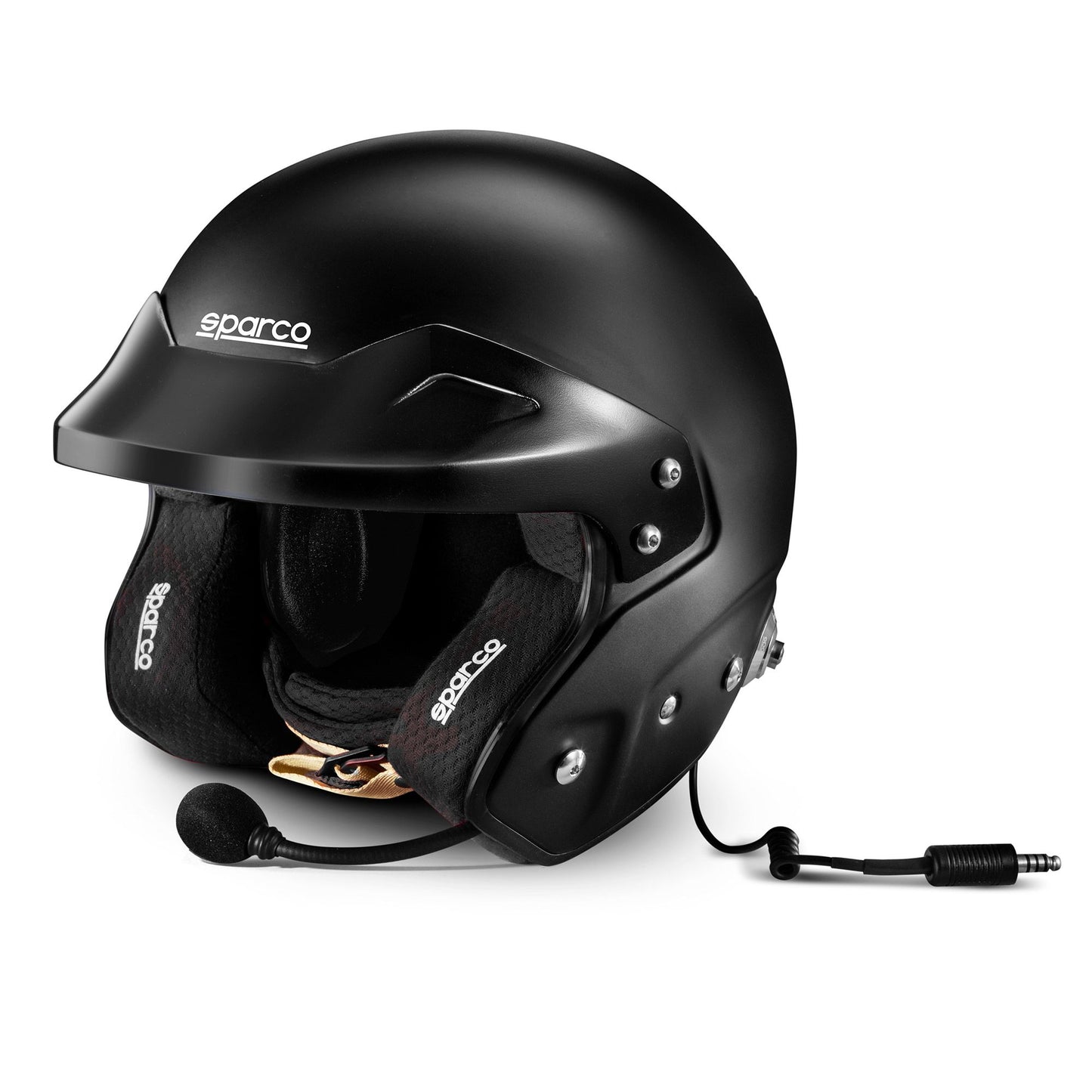 003369 Sparco RJ-I Open Face Rally Helmet with Intercom Boom FIA SNELL XS-XXL