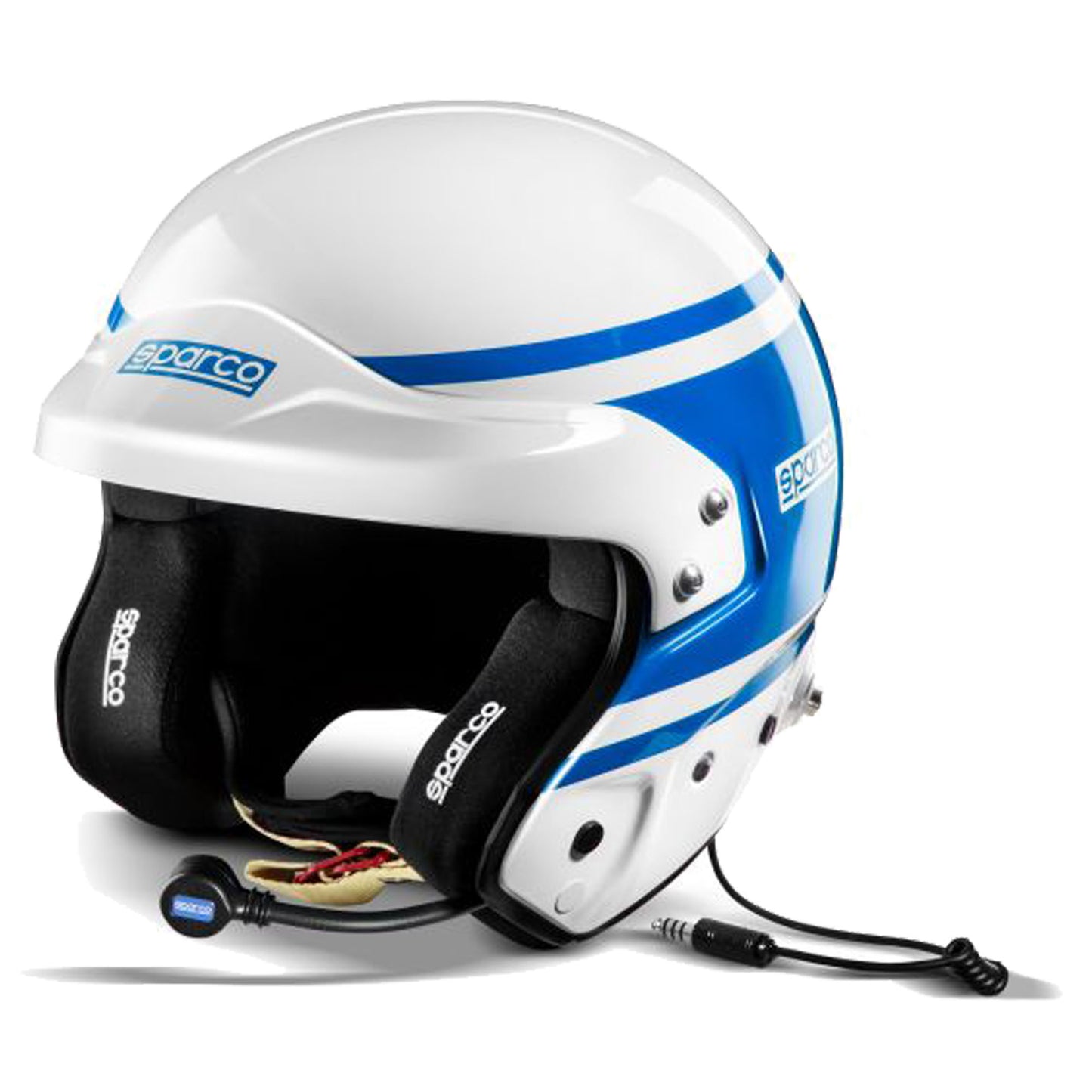 003369 Sparco RJ-I Open Face Rally Helmet with Intercom Boom FIA SNELL XS-XXL
