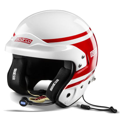 003369 Sparco RJ-I Open Face Rally Helmet with Intercom Boom FIA SNELL XS-XXL