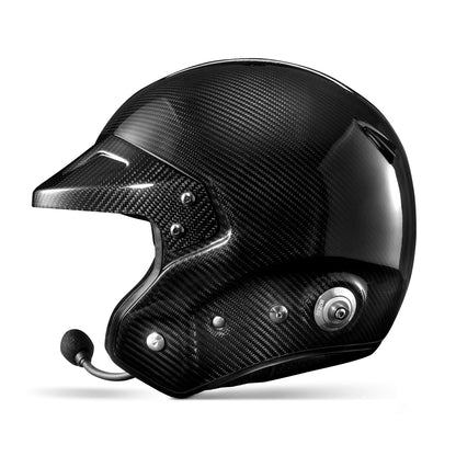 003371 Sparco RJ-I Carbon Crash Helmet Open Face Rally Spec HANS FIA SNELL XS-XL
