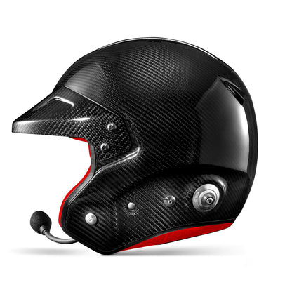 003371 Sparco RJ-I Carbon Crash Helmet Open Face Rally Spec HANS FIA SNELL XS-XL