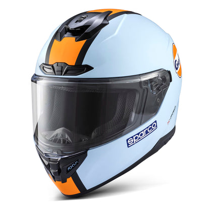 Sparco X-PRO Crash Helmet Gulf Racing Edition Full Face ECE in 5 Sizes