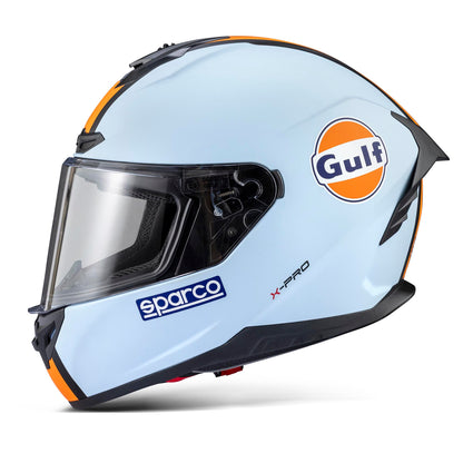 Sparco X-PRO Crash Helmet Gulf Racing Edition Full Face ECE in 5 Sizes