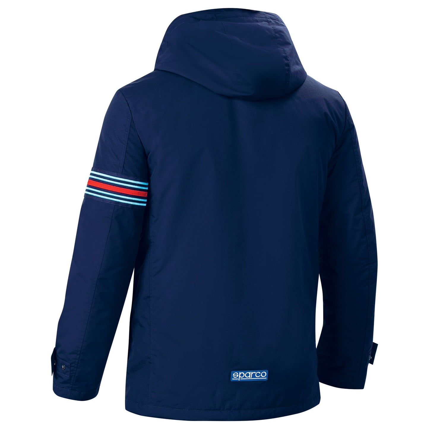 Sparco Rally Martini Racing Mens Field Jacket Navy Waterproof Coat with Hood