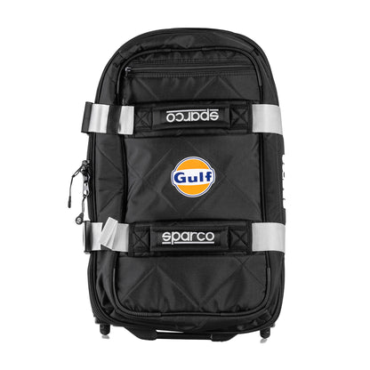 2025 Sparco GULF RACING Travel Trolley Bag Holdall on Wheels 25x55x40cm 55L