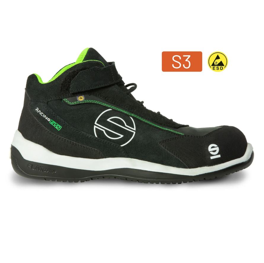 07515 Sparco RACING EVO Safety Footwear Boots Mechanic Shoes Pitcrew ESD S3 SRC