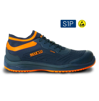 07525 Sparco LEGEND Safety Footwear Trainers ESD S1P SRC Shoes Light Carbon Toe