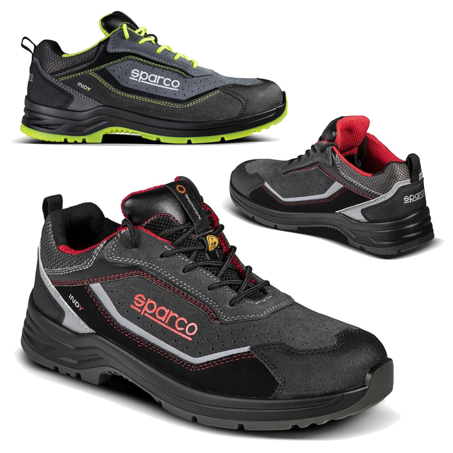 07538 Sparco INDY Industrial Safety Footwear Trainers Work Shoes ESD S1PS SR