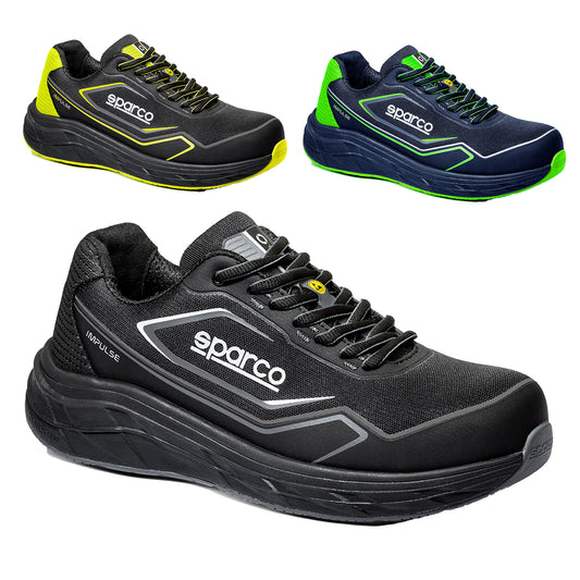 07545 Sparco Impulse Safety Shoes Footwear ESD Certified Mechanic Workshop