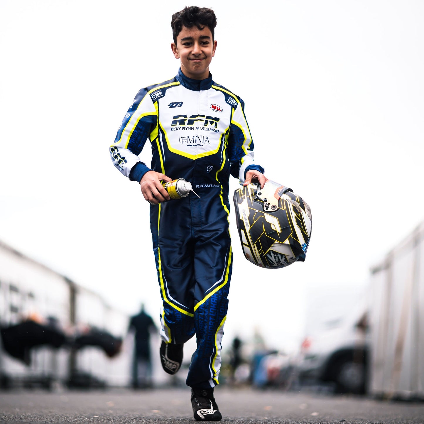 KK0-4010 2026 OMP Genouillères Rembourrées Karting Protection Pilote Kart Ignifuge