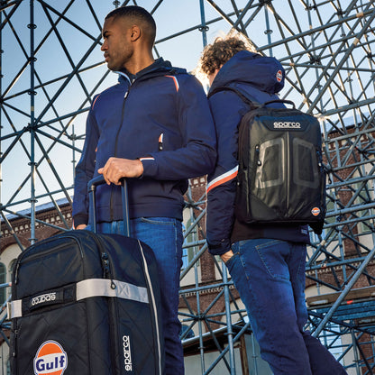 Sparco GULF RACING Travel Trolley Bag Holdall on Wheels 25x55x40cm 55L