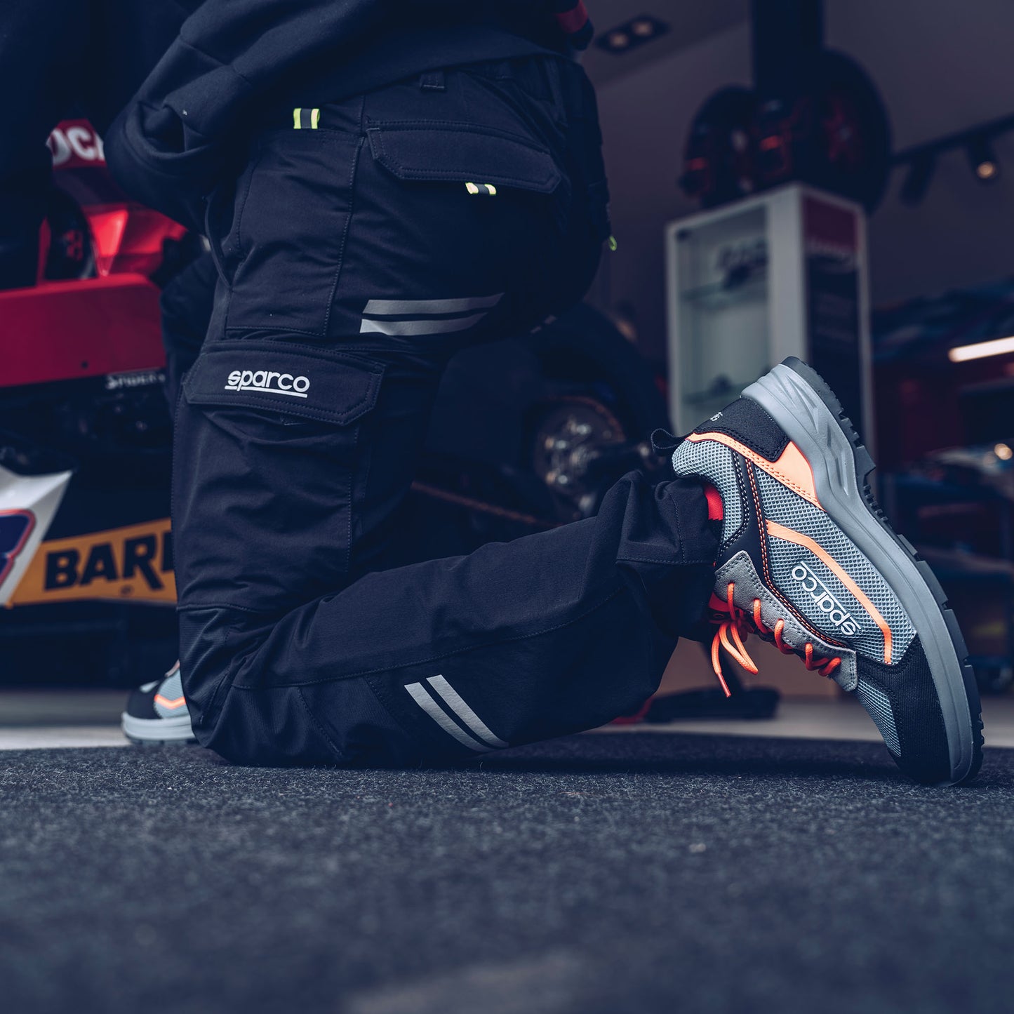 2026 Sparco Red Bull Racing Safety Footwear Work Trainers Shoes S3S Toe Protect