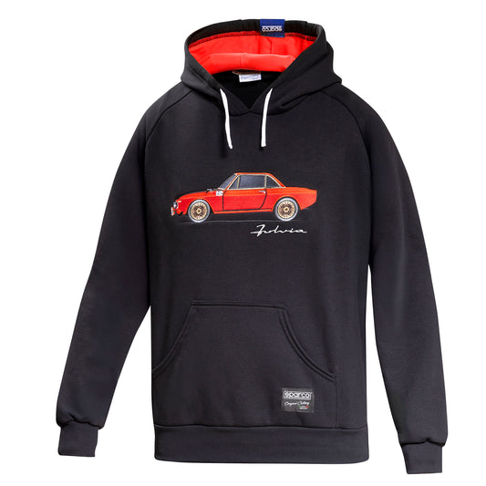 New 2025 Sparco Hoodie Lancia Fulvia HF Classic Car Retro Hoody Made in Italy