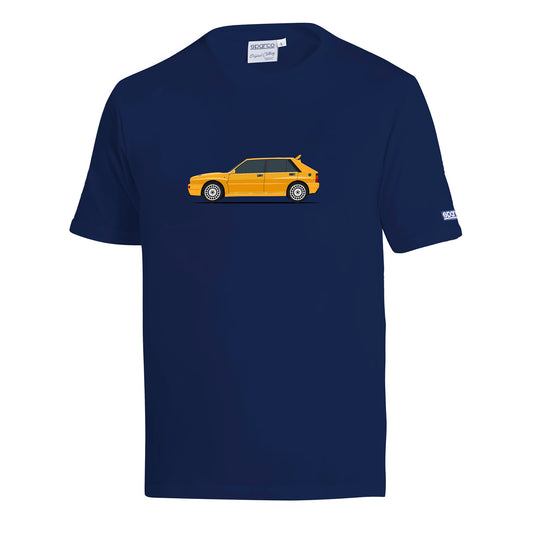 New 2025 Sparco Lancia Delta Integrale HF Mens T-Shirt Car Print Genuine Fanwear