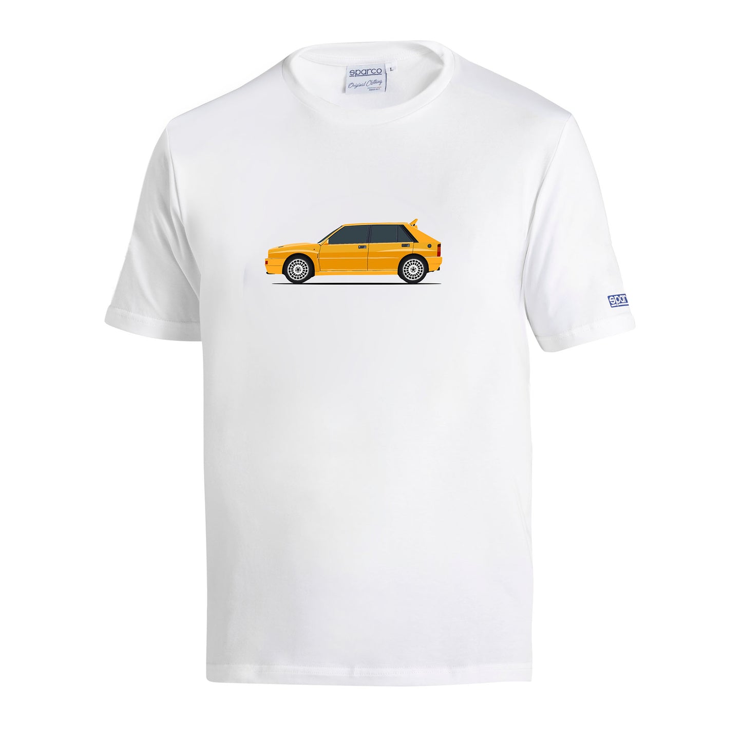 New 2025 Sparco Lancia Delta Integrale HF Mens T-Shirt Car Print Genuine Fanwear