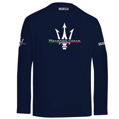 2026 Sparco MASERATI CORSE Mens T-Shirt Long Sleeve Top Official Genuine