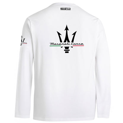 2026 Sparco MASERATI CORSE Mens T-Shirt Long Sleeve Top Official Genuine