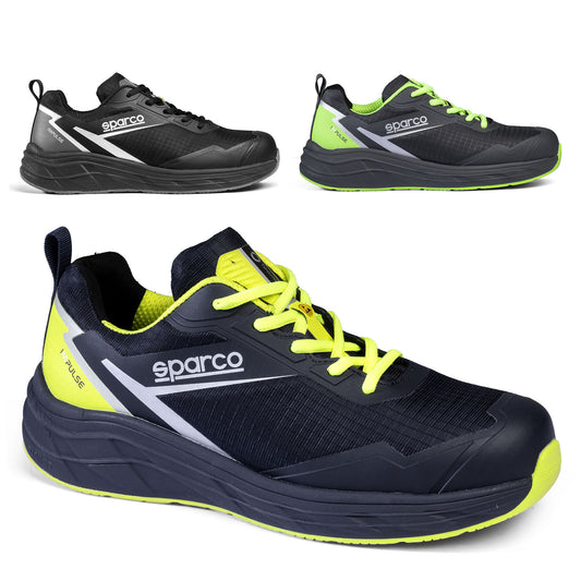 2026 Sparco IMPULSE S3S Safety Trainers Mechanic Footwear Toe Protection Shoes