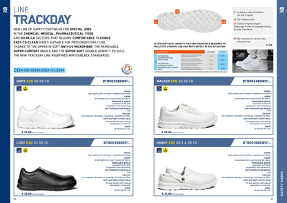 Sparco WALKER S2 Safety Shoes with Laces White Water-Repellent Microfibre ESD