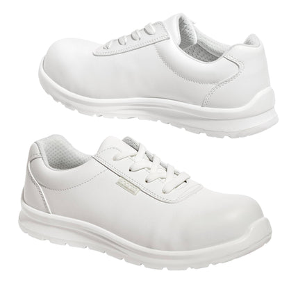 Sparco WALKER S2 Safety Shoes with Laces White Water-Repellent Microfibre ESD