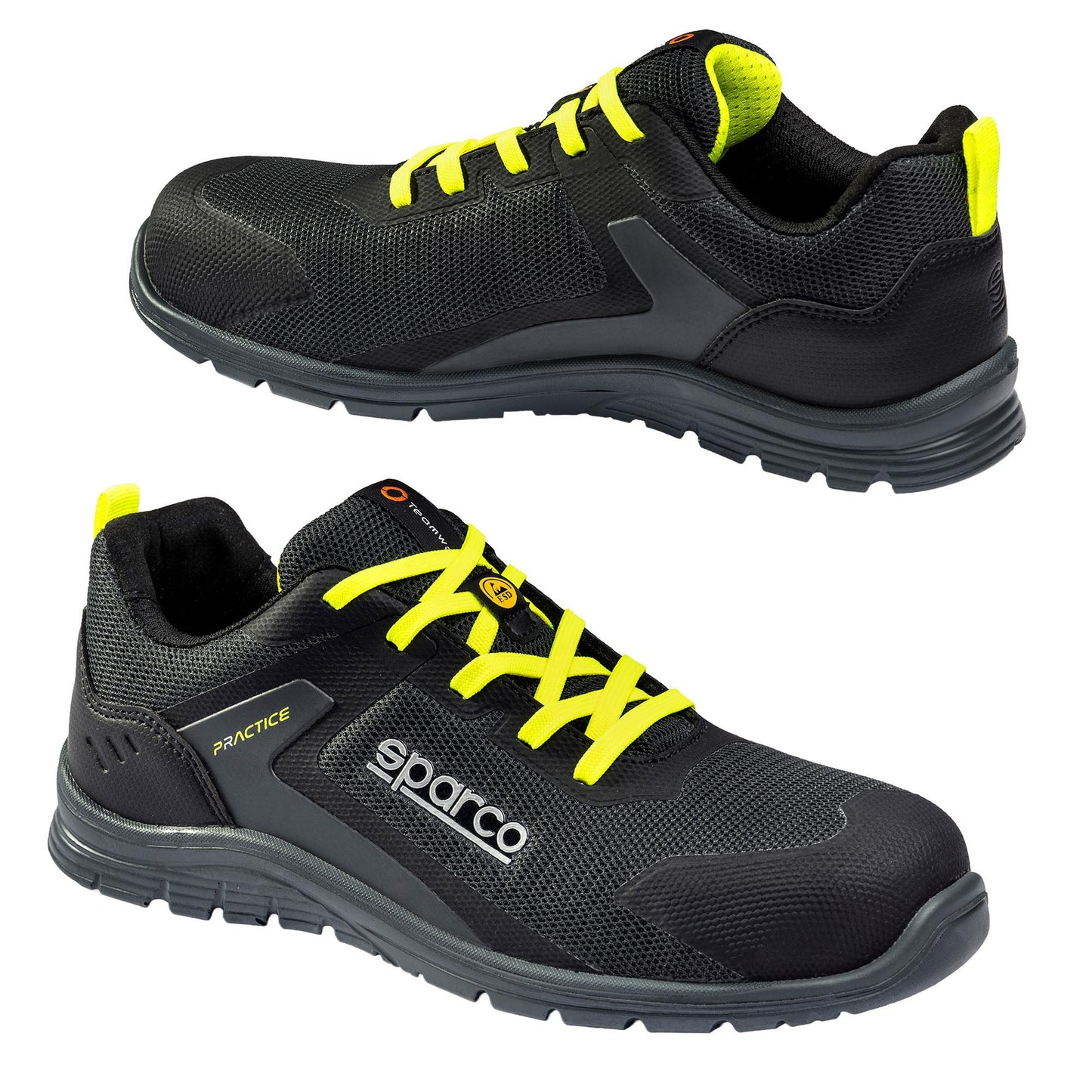 2026 Sparco PRACTICE ADV S1 Safety Shoes Work Trainers Mechanic Teamwork Pitcrew