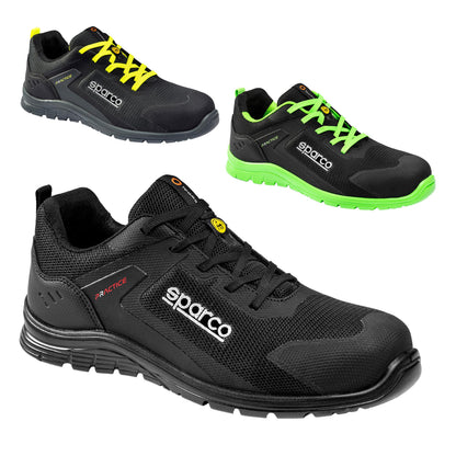 2026 Sparco PRACTICE ADV S1 Safety Shoes Work Trainers Mechanic Teamwork Pitcrew