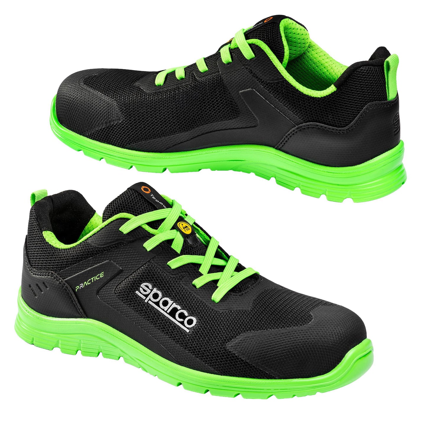 2026 Sparco PRACTICE ADV S1 Safety Shoes Work Trainers Mechanic Teamwork Pitcrew