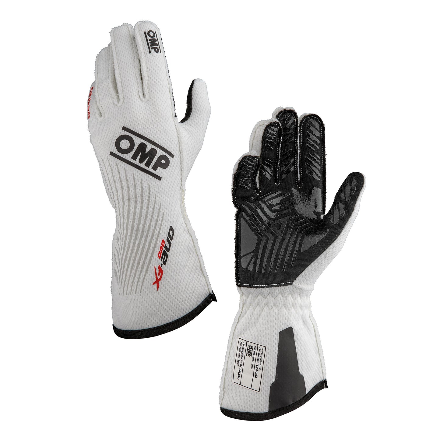 IB0-0773 OMP ONE EVO FX Racing Driver Gloves Fireproof FIA 8856-2018 Race Rally