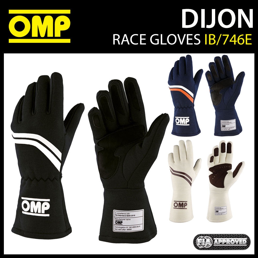 OMP Dijon Vintage Racing Gloves Fireproof FIA 8856-2018 Race Rally Retro Classic