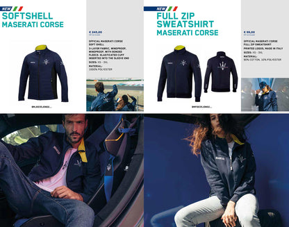 2026 Sparco MASERATI CORSE Softshell Jacket 3-Layer Waterproof Mens Coat