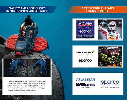 Bottes de sécurité Sparco NAOKI Traction S3S Chaussures de travail de ligne Mécanicien Résistantes à l'eau