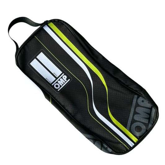 OMP Racing Karting Gloves Carry Bag Zipped Clear Front and Printed Name Labels