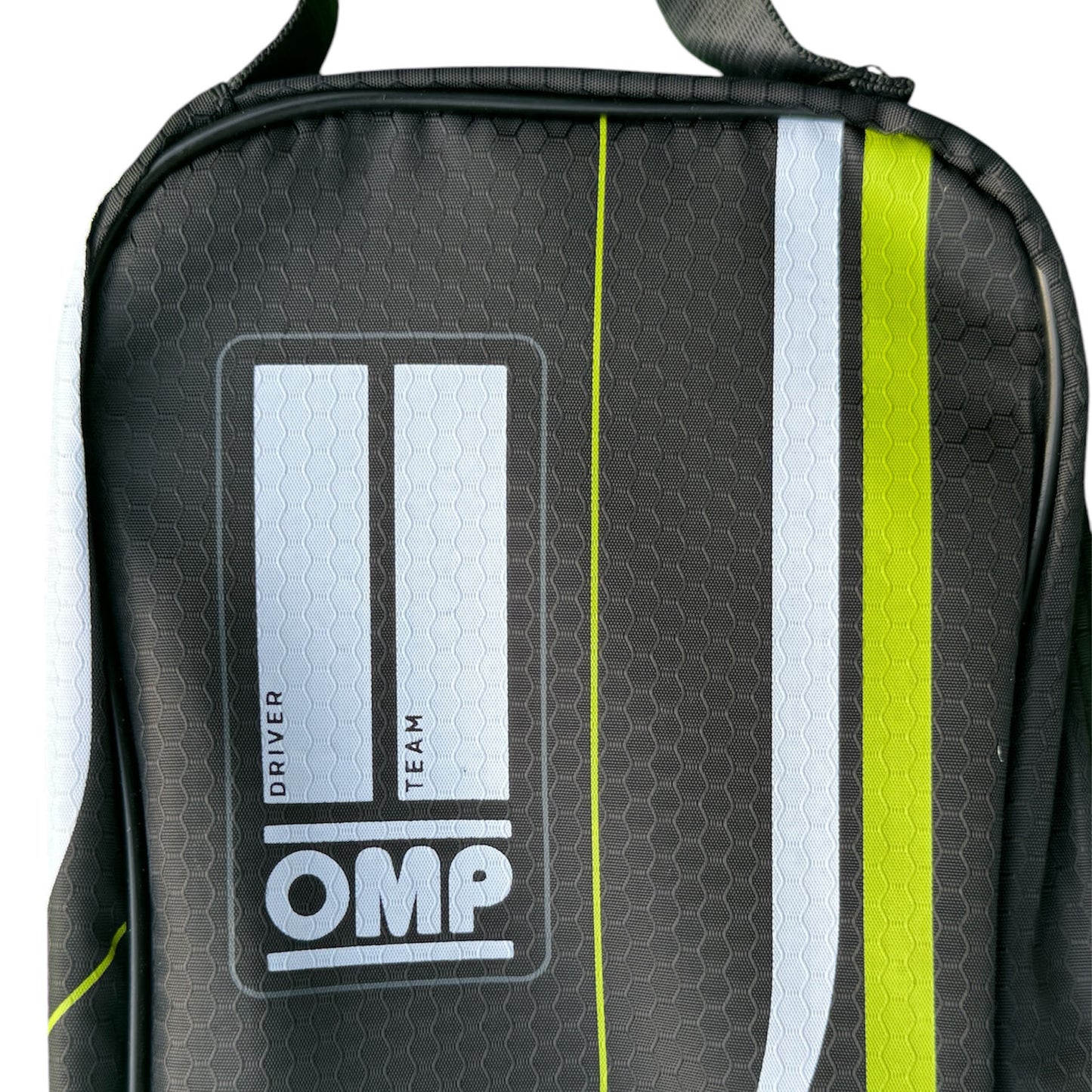 OMP Racing Karting Gloves Carry Bag Zipped Clear Front and Printed Name Labels