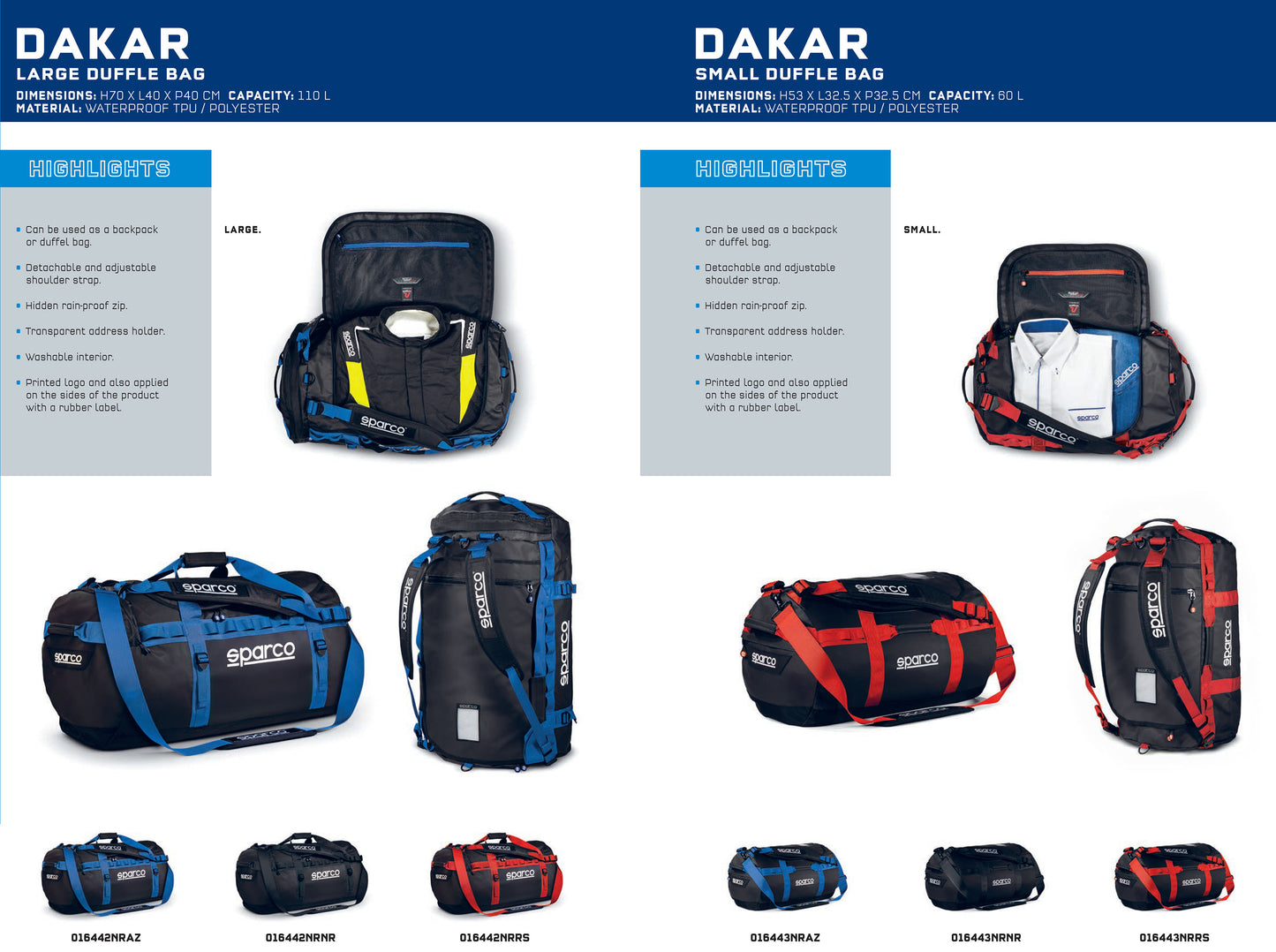 Sac de casque Sparco DRY-TECH avec rangement FHR Hans Course Rallye Sport automobile