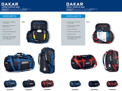 Sac de Kit Navigateur Co-Pilote Rallye Sparco Taille Compacte 35x30x10cm Bandoulière