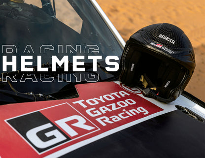 003371 Sparco RJ-I Carbon Crash Helmet Open Face Rally Spec HANS FIA SNELL XS-XL