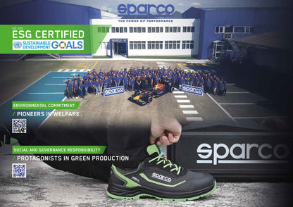 07522 Sparco Nitro S3L ESD Safety Shoes Lightweight, Water-Repellent, Anti-Static, Slip-Resistant Work Footwear with PU Sole & Fiberglass Toe Cap